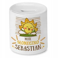 Skarbonki - Skarbonka 330 ml Dla Sebastiana Syna Dziecka z Nadrukiem ze Zdjęciem - miniaturka - grafika 1