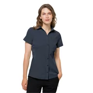 Koszule damskie - Damska koszula z krótkim rękawem Jack Wolfskin PEAK SHIRT W night blue - XS - miniaturka - grafika 1