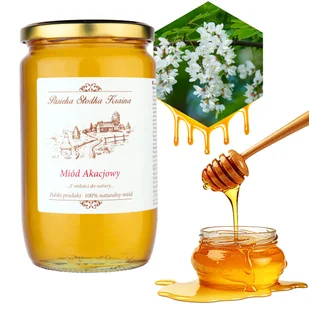 MIÓD AKACJOWY NATURALNY PŁYNNY DELIKATNY Z PASIEKA SŁODKA KRAINA 1KG - Miód - miniaturka - grafika 1