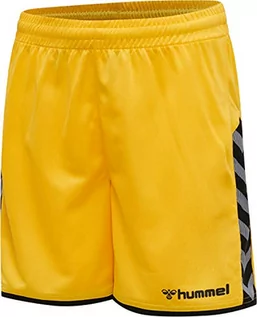 Spodnie i spodenki dla chłopców - Hummel Szorty chłopięce HmlAuthentic Kids Poly Shorts żółty Sports Yellow/Black 140 204925-5115 - grafika 1