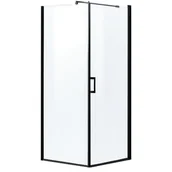 Kabiny prysznicowe - Novoterm LOFT KABINA NATRYSKOWA 80x80x190 cm/5 mm ,czarne profile LAGOS LAGOS 80 - miniaturka - grafika 1
