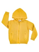 Bluzy dla chłopców - Chłopięca bluza swetrowa żółta Olimpias r.98 - miniaturka - grafika 1