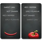 Inne naczynia kuchenne - Płyty ochronne na kuchenkę szklane Chili 2 szt. - miniaturka - grafika 1