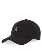 Czapki damskie - Tommy Hilfiger Czapka z daszkiem Elevated Chic Cap AW0AW17128 Czarny - miniaturka - grafika 1