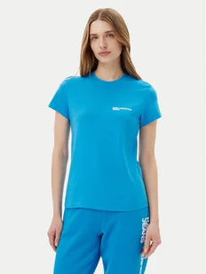 KARL LAGERFELD T-Shirt A1W17004 Niebieski Regular Fit - Koszulki i topy damskie - miniaturka - grafika 1