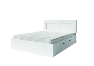 Łóżko TANA białe (160x200) podwójne z szufladą - Łóżka - miniaturka - grafika 1