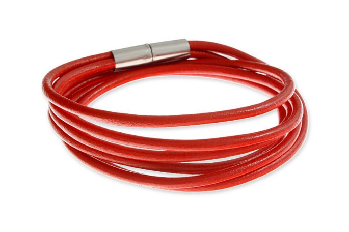 Męska Bransoletka Magnetyczna Czerwona