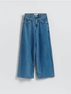 Spodnie damskie - Reserved - Jeansy wide leg z przeszyciami - niebieski - miniaturka - grafika 1