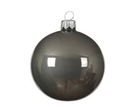 Bombki - Duża bombka szklana połyskowa 15cm klasyczna na choinkę Szary - miniaturka - grafika 1