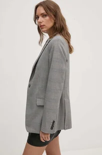 Tommy Hilfiger marynarka kolor szary jednorzędowa wzorzysta WW0WW42248 - Marynarki i żakiety damskie - miniaturka - grafika 1