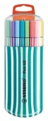 Długopisy - STABILO Długopis 68 flamastrów z pokrywkami, różne kolory, 20 sztuk turkusowych dekoracji posortowanych pod względem koloru - miniaturka - grafika 1