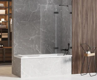 Parawan Nawannowy 130X150 Prawy New Trendy Avexa Black Exk-1989 - Parawany nawannowe - miniaturka - grafika 1