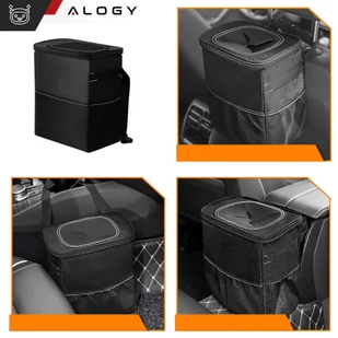 Samochodowy kosz na śmieci Organizer mini śmietnik na zagłówek fotel auta do samochodu czarny 8l torba termiczna Alogy - Pozostałe akcesoria do telefonów - miniaturka - grafika 8