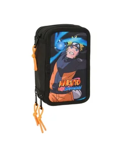 PIÓRNIK POTRÓJNY NARUTO SHIPPUDEN 37elem. SAFTA - Piórniki - miniaturka - grafika 1