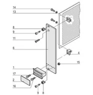 Akcesoria do szaf serwerowych - SCHROFF Zestaw wkładek z uchwytem trapezowym szary 3 HU 4 HU - miniaturka - grafika 1