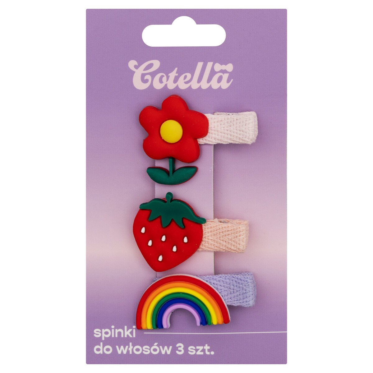 Spinki do włosów, Cotella, Happy Vibes, 3 szt.