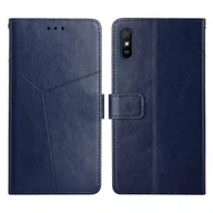 Etui i futerały do telefonów - Do Xiaomi Redmi 9A Y Stitching Poziome skórzane etui na telefon z klapką Niebieski - miniaturka - grafika 1