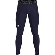 Bielizna sportowa męska - Męskie Legginsy UNDER ARMOUR UA HG ARMOUR LEGGINGS 1361586-410 – Granatowy - miniaturka - grafika 1