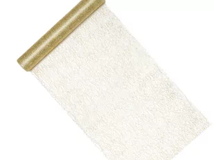 PartyDeco _xx_"Siatka dekoracyjna - Fibra, złoty, 0,36x9m" SF1-36-019ME - Gadżety na imprezę - miniaturka - grafika 1