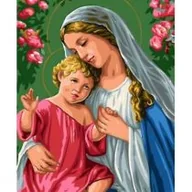 Malowanie po numerach - Norimpex Diamentowa mozaika Maryja z Dzieciątkiem 40x30cm 1006779 - miniaturka - grafika 1