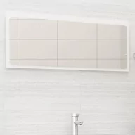 Lustra - vidaXL Lumarko Lustro łazienkowe, wysoki połysk, białe, 100x1,5x37 cm, płyta 804635 - miniaturka - grafika 1