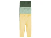 Spodenki dla niemowląt - lupilu® Legginsy niemowlęce z biobawełną, 3 pary (50/56, Zielony/miętowy/żółty) - miniaturka - grafika 1