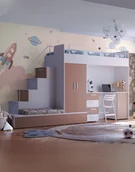 Krzesełka i taborety dla dzieci - Meblościanka Raj 4 - pokój dziecięcy, młodzieżowy z materacem i stelażem antyczna róża - miniaturka - grafika 1