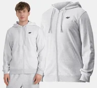 Bluzy męskie - Bluza Męska Dresowa 4F Sportowa M1768 Z Kapturem Rozpinana M - miniaturka - grafika 1