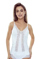 Koszulki i topy damskie - Damska koszulka bieliźniana dopasowana biała Eldar r.L - miniaturka - grafika 1