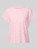 Koszulki i topy damskie - t-shirt o kroju relaxed fit z efektem podpalania model 'SMILLA' - miniaturka - grafika 1