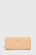 Portfele - Guess portfel damski kolor beżowy - miniaturka - grafika 1