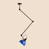 Lampy sufitowe - Aida lampa wisząca 1xE27 czarna/niebieska 1141PL_G3_25 - miniaturka - grafika 1