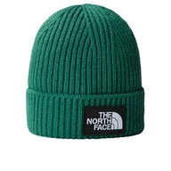Czapki i chusty sportowe męskie - Czapka The North Face Logo Box Beanie 0A3FJXNL11 - zielona - miniaturka - grafika 1
