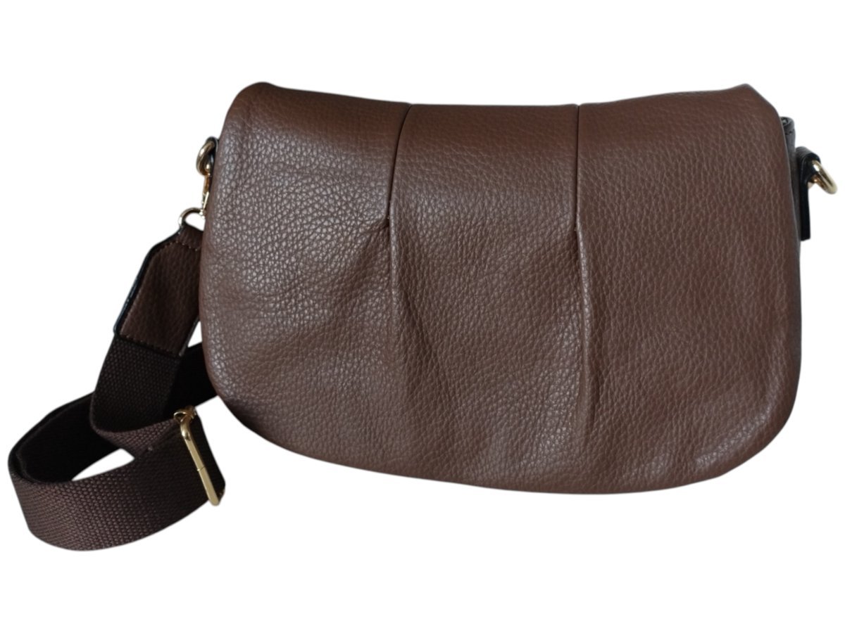 Torebka Damska, Miejska Mała Listonoszka Na Ramię, Kolor Brązowy