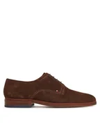 Półbuty męskie - Tommy Hilfiger Półbuty Hilfiger Thunit Suede Shoe FM0FM05377 Brązowy - miniaturka - grafika 1