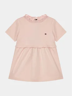 Tommy Hilfiger Sukienka codzienna KN0KN01757 Różowy Regular Fit - Sukienki i spódniczki dla dziewczynek - miniaturka - grafika 1