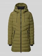 Płaszcze damskie - Płaszcz pikowany z kieszeniami zapinanymi na zamek błyskawiczny - miniaturka - grafika 1