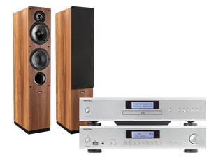 Rotel A12 MKII (srebrny) + CD14 MKII (srebrny) + Tesi 561 (orzech) - Zestawy stereo - miniaturka - grafika 1