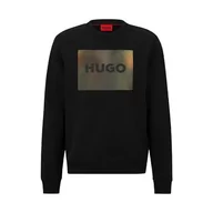 Bluzy męskie - HUGO Męska bluza Duragol_U232, czarna 1, XS, czarny (Black1), XS - miniaturka - grafika 1