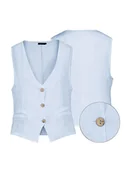 Kamizelki damskie - Eight2Nine Kamizelka w kolorze błękitnym - miniaturka - grafika 1