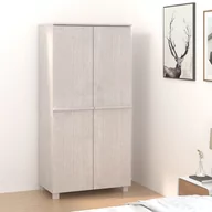 Szafy - Lumarko Szafa garderobiana, biała, 89x50x180 cm, drewno sosnowe - miniaturka - grafika 1