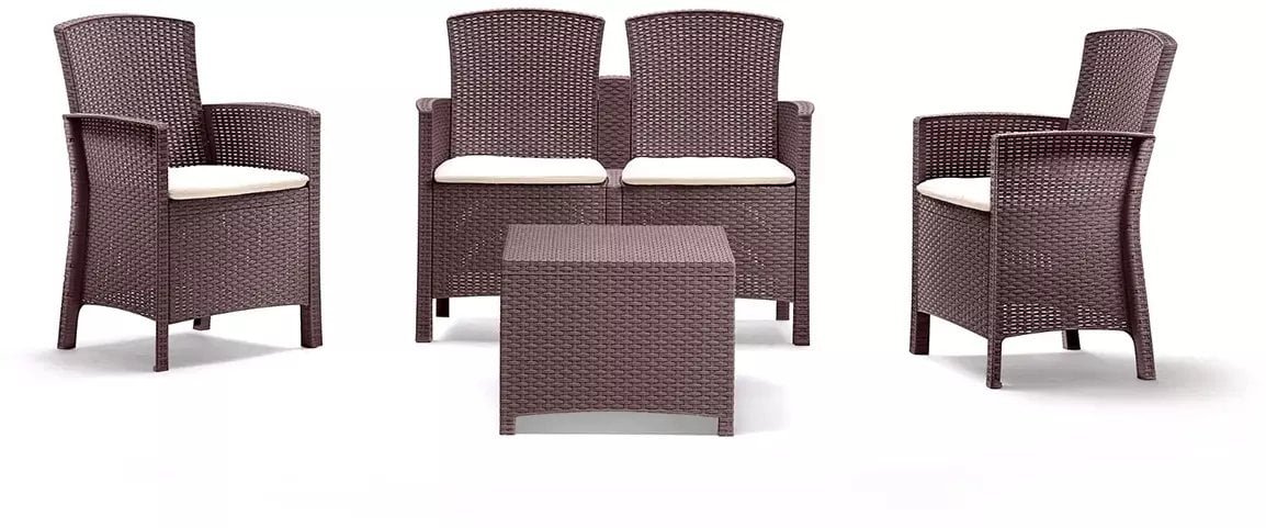 Keter Zestaw mebli ogrodowych Set Lido Storage brązowy