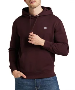 Lee Plain Hoodie Męska Bluza Z Kapturem Logo Velvet Beet L80Yry74-2Xl - Bluzy męskie - miniaturka - grafika 1
