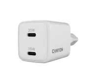 Ładowarki do telefonów - Canyon CU35CC GaN 35W 2xPD Biały - miniaturka - grafika 1