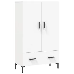 Wysoka szafka, biała, 69,5x31x115 cm, materiał drewnopochodny Lumarko! - Szafki do salonu - miniaturka - grafika 1