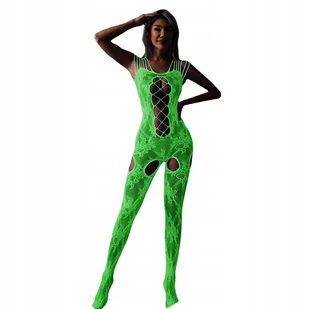 Bodystocking ŚWIECĄCE CIEMNOŚCI Siatka KORONKA BIELIZNA DAMSKA Kombinezon - Komplety bielizny Bodystocking ŚWIECĄCE CIEMNOŚCI Siatka KORONKA BIELIZNA DAMSKA Kombinezon - Komplety bielizny - miniaturka - grafika 1