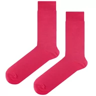 Skarpetki męskie - Skarpety garniturowe gładkie różowe EM 69 - EM Men's Accessories - miniaturka - grafika 1