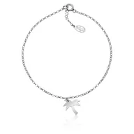 Bransoletki - Bransoletka na nogę z palmą rodowana - miniaturka - grafika 1