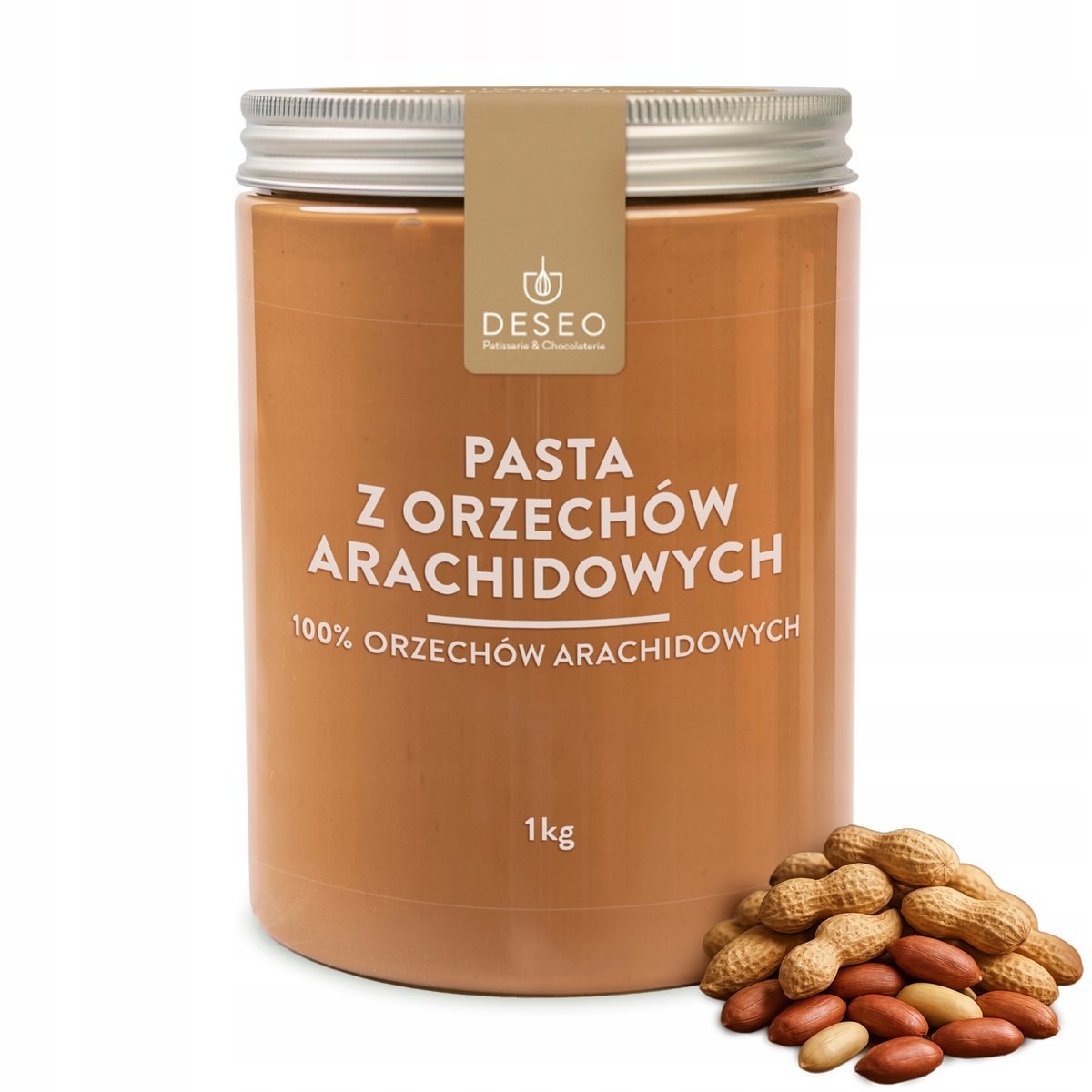 KREM MASŁO ORZECHOWE 100% DESEO PASTA Z ORZECHÓW ARACHIDOWYCH 1kg 1000g