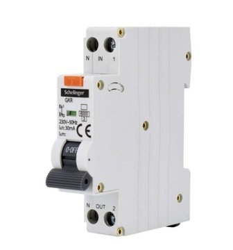 Wyłącznik różnicowoprądowy 1P B 16A 30mA Schelinger A08-GKR-AC-B16